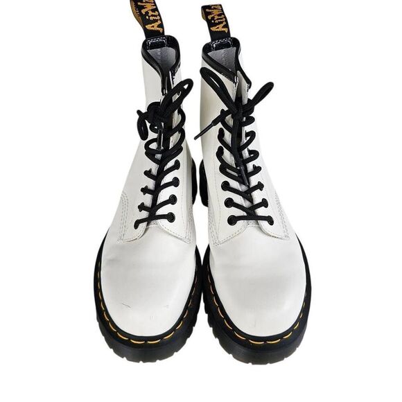 Dr. Martens Jadon White Leather Platform Boots Womens US 9 / Mens 8 EU 41 - Picture 3 of 12